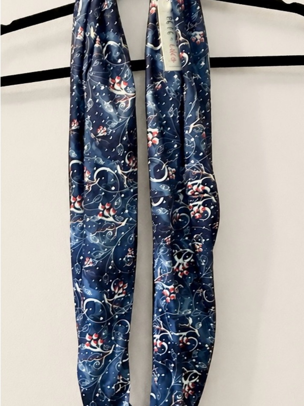 Pete + Lucy Navy Blue Floral Infinity Scarf Lightweight NWT